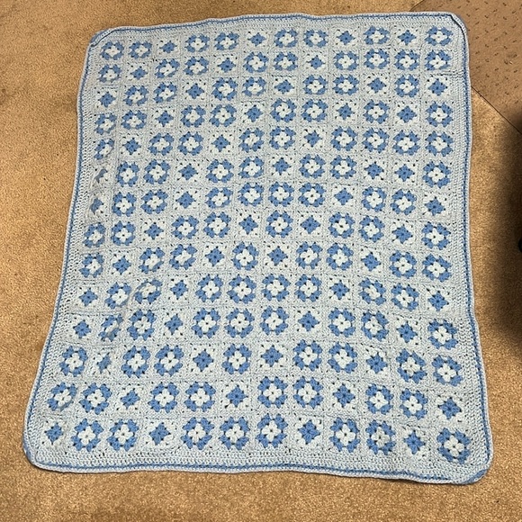Baby Blue Crochet Blanket - Picture 6 of 7